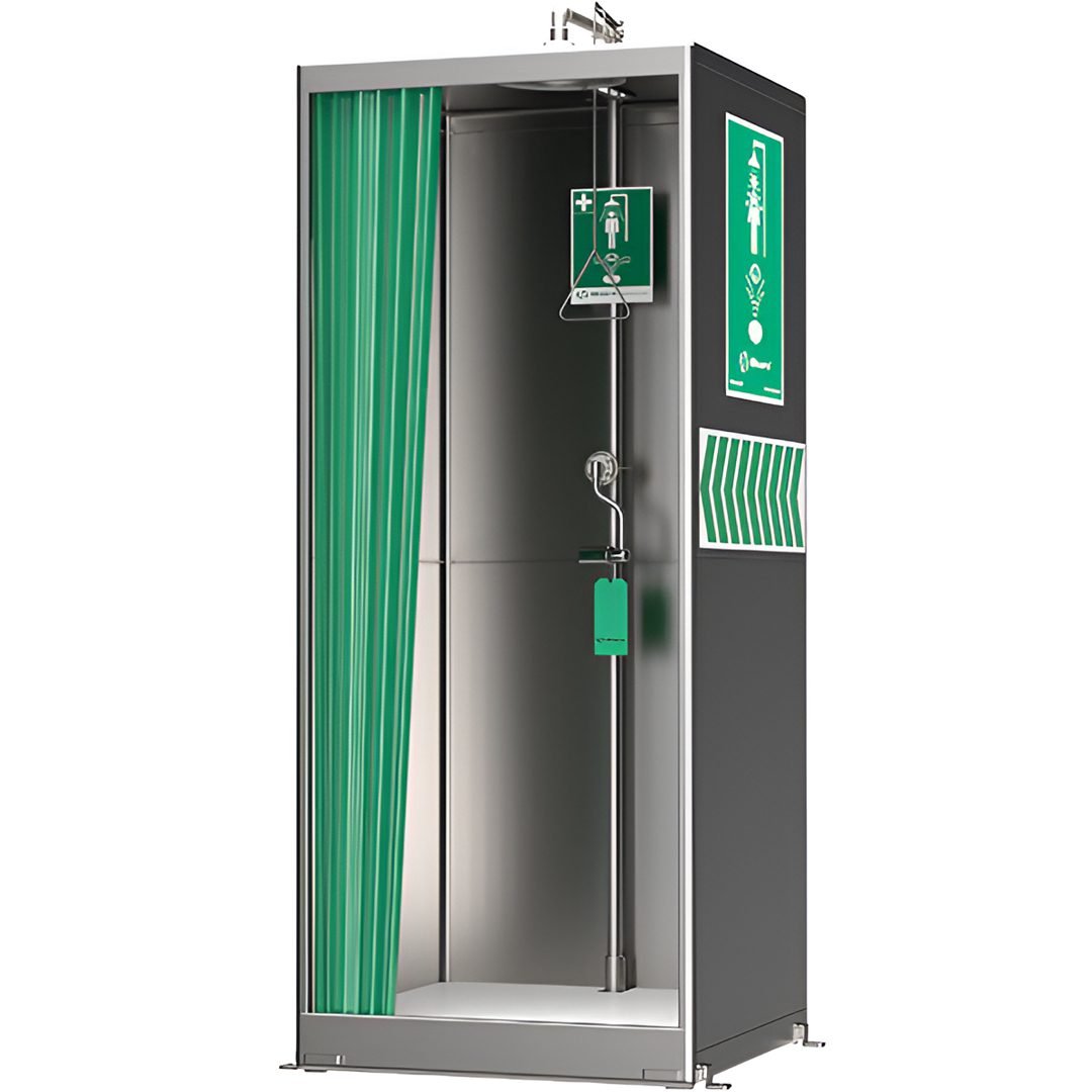 Enclosed Emergency Shower And Eye Wash Industrial Safety Equipment enclosed-emergency-shower-and-eye-wash-industrial-safety-equipment