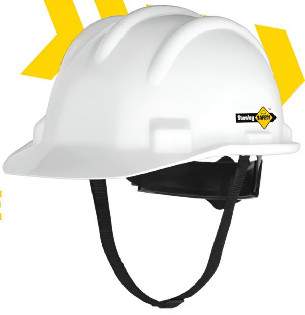 White Industrial Safety Helmet Ratchet