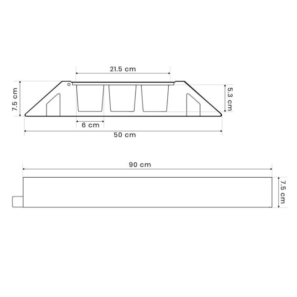 Rubber Cable Protector 3 Channel out