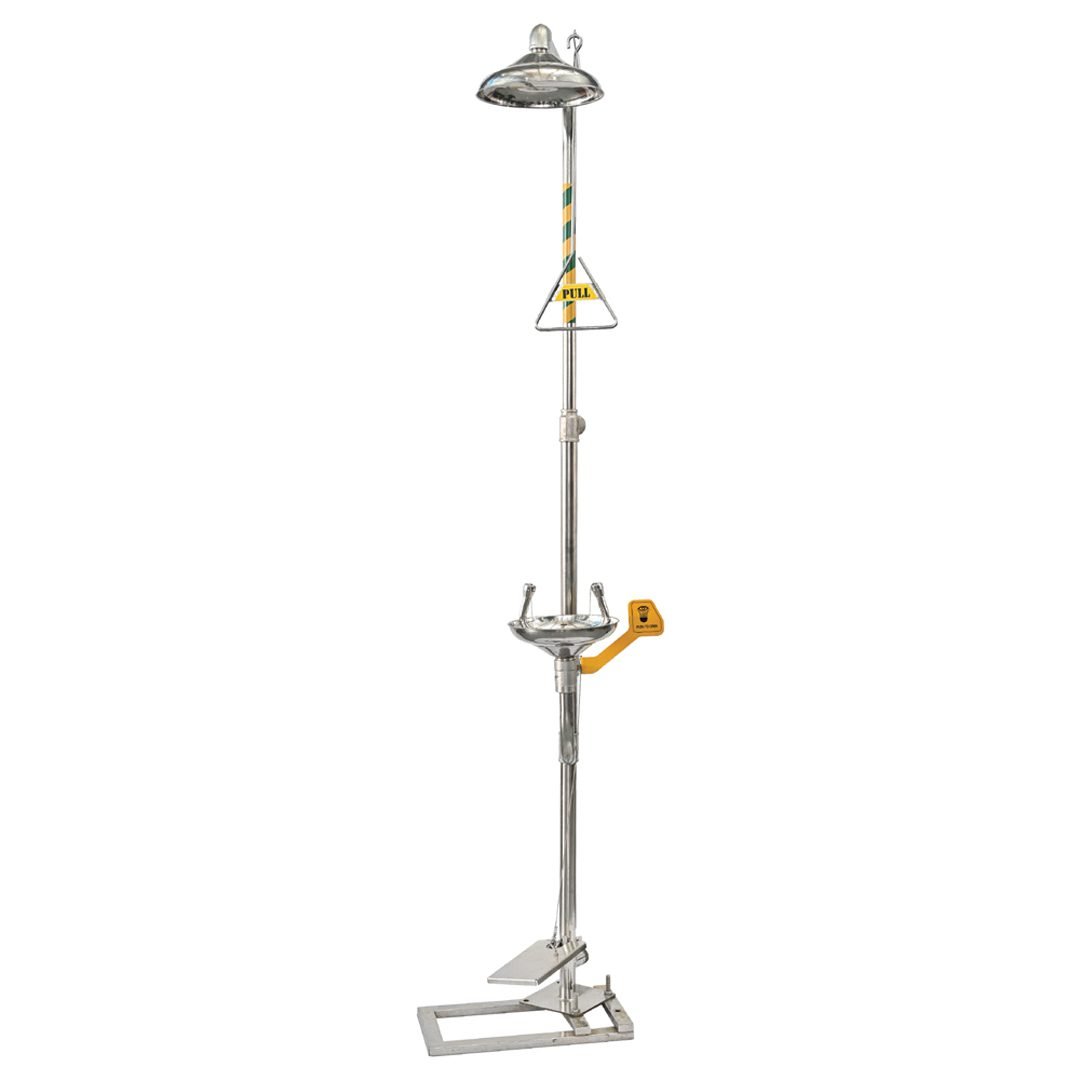 Udyogi 6250 SS Safety Shower and Eyewash with Pedal