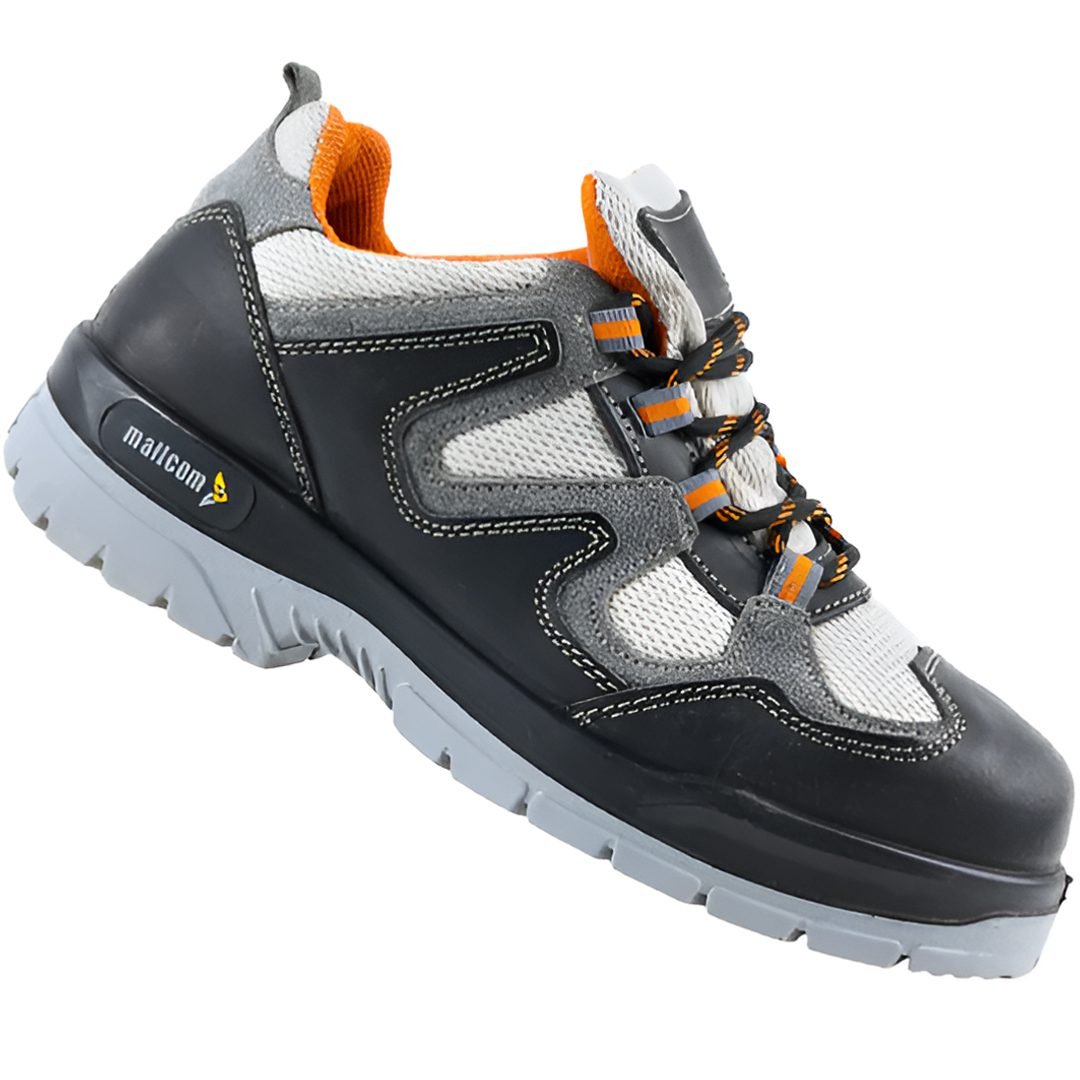Mallcom Margay Black & Grey Safety Shoes for Men