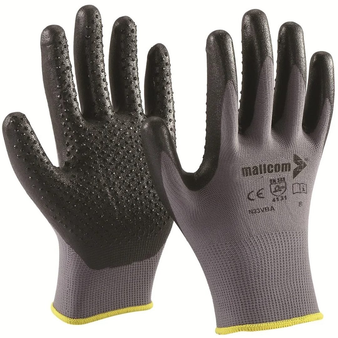 Mallcom N33VBA Dotted Nitrile Coated