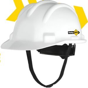 White Industrial Safety Helmet Ratchet